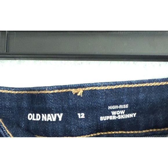 Old Navy High Rise Dark Wash Skinny‎ Jeans Women Size 12 EUC - Picture 9 of 11